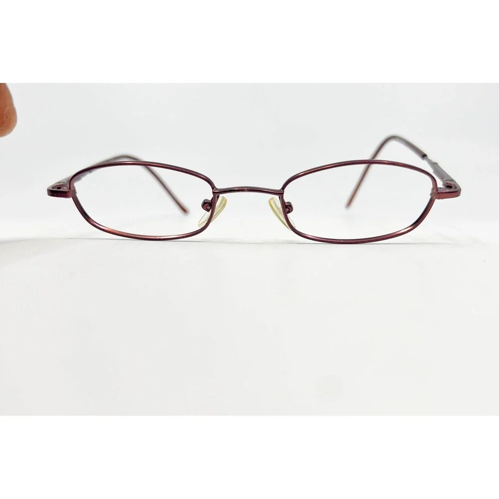 Unbranded Eyeglasses Women Burgundy Metal Oval Frame 42-20-135 7714 Small